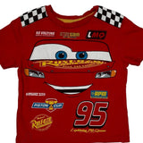 Lightning Mcqueen Age 5 Disney Cartoon T-Shirt - Small Red Cotton