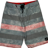 Oakley Striped Swim Shorts - Medium Grey Nylon Blend