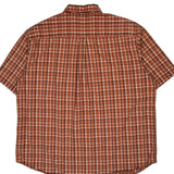 Vintage Carhartt Checked Short Sleeve Shirt - 2XL Orange Cotton