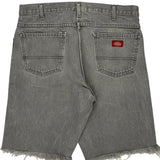 Dickies Denim Shorts - 36W 10L Grey Cotton