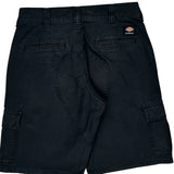 Dickies Cargo Shorts - 31W 11L Black Cotton Blend