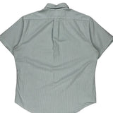 Ralph Lauren Striped Short Sleeve Shirt - Large Blue Cotton