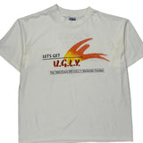 Hanes Single Stitch T-Shirt - XL White Cotton Blend
