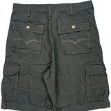 Levis Cargo Shorts - 36W 11L Black Cotton