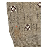 Gant Argyle Jumper - Small Beige Cotton