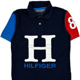 Age 12-14 Tommy Hilfiger Graphic Polo Shirt - Medium Blue Cotton