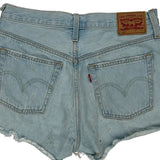 Levis Denim Shorts - 29W UK 10 Light Wash Denim