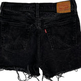 Levis Denim Shorts - 28W UK 8 Black Cotton