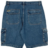 Wrangler Cargo Denim Shorts - 36W 10L Blue Denim