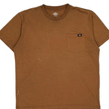 Dickies T-Shirt - XL Brown Cotton Blend