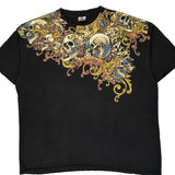 Skulls Yazbek Graphic T-Shirt - 2XL Black Cotton