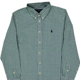 Age 14-16 Ralph Lauren Checked Shirt - Large Blue Cotton