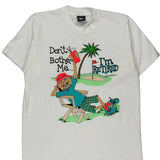 Screen Stars Graphic T-Shirt - Large White Cotton Blend