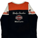 Motorcycles Harley Davidson Graphic Long Sleeve T-Shirt - Large White Cotton