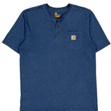 Carhartt T-Shirt - Large Blue Cotton