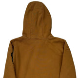 Age 10-12 Carhartt Spellout Hoodie - Medium Brown Cotton