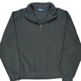 Polo By Ralph Lauren 1/4 Zip - 2XL Grey Cotton