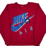 Nike Air Nike Graphic Long Sleeve T-Shirt - XL Red Cotton