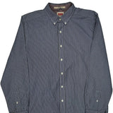 Levis Striped Shirt - Large Blue Cotton