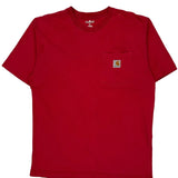 Carhartt T-Shirt - Medium Red Cotton