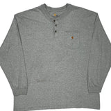 Carhartt Long Sleeve T-Shirt - 2XL Grey Cotton