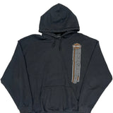 Harley Davidson Striped Hoodie - XL Black Cotton