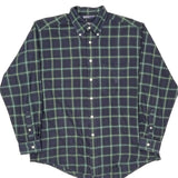 Nautica Checked Shirt - Large Green Cotton