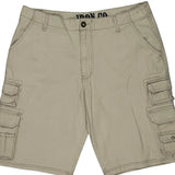 Iron Cargo Shorts - 36″ Waist Beige Cotton