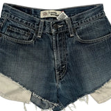 Levis Denim Shorts - 27W UK 8 Blue Cotton
