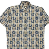 Campia Hawaiian Shirt - Large Beige Cotton