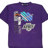 Los Angeles Kings Softwear Single Stitch T-Shirt - Large Purple Cotton Blend