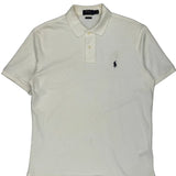 Polo By Ralph Lauren Polo Shirt - Medium White Cotton