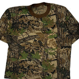 Vintage Mossy Oak Camo T-Shirt - Large Brown Cotton