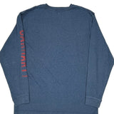 Original Fit Carhartt Spellout Long Sleeve T-Shirt - XL Blue Cotton