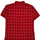 Chaps Ralph Lauren Checked Polo Shirt - Large Red Cotton