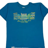 Made In USA Single Stitch Charleston Resort Reworks Graphic T-Shirt - Large Blue Cotton