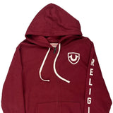 Vintage True Religion Hoodie - XL Burgundy Cotton