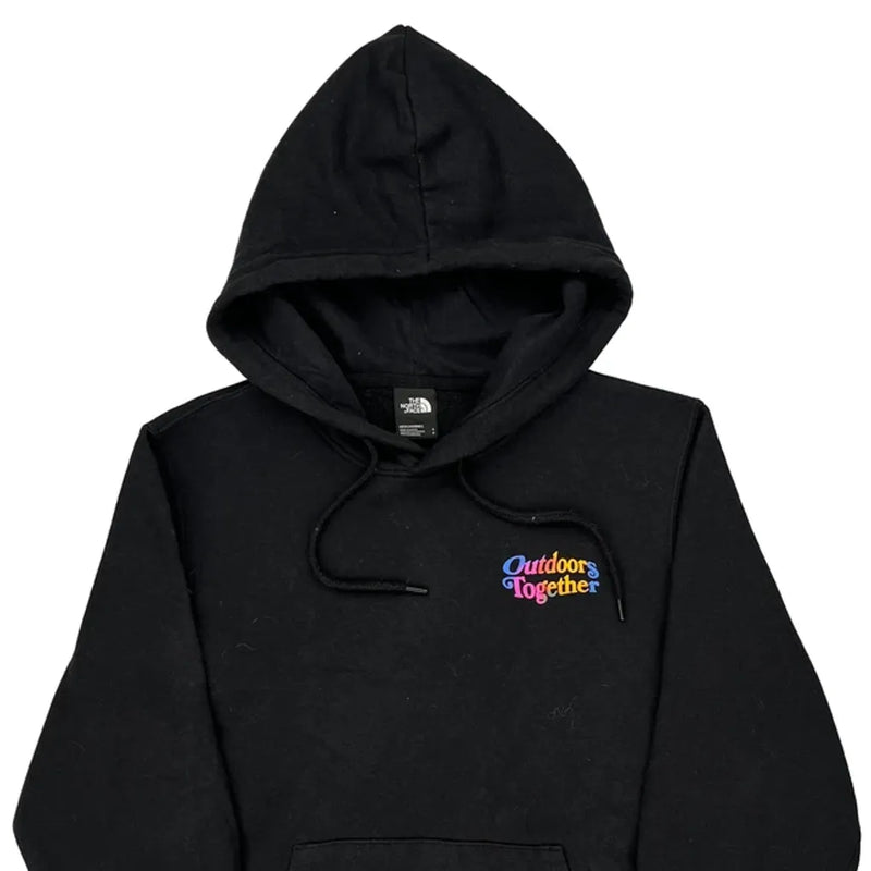 The North Face Graphic Hoodie - Small Black Cotton Blend