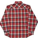Timberland Checked Flannel Shirt - Large Red Cotton