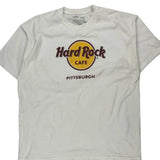 Pittsburgh Hard Rock Cafe T-Shirt - Large White Cotton