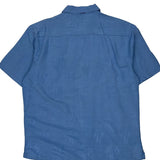 Havana Jack''S Cafe Hawaiian Shirt - Large Blue Silk