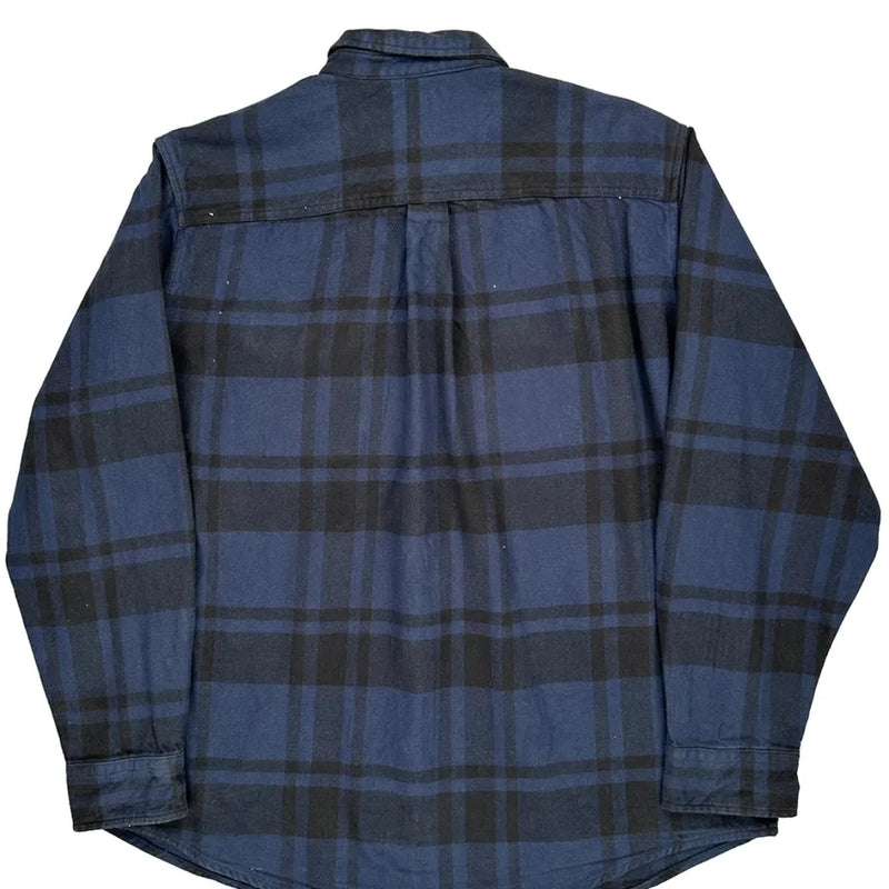 Dickies Checked Flannel Shirt - XL Black Cotton