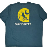 Fishing Carhartt Graphic T-Shirt - XL Blue Cotton
