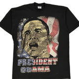 President Obama Club 21 Graphic T-Shirt - 3XL Black Cotton