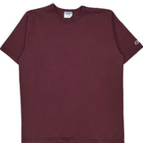 Champion T-Shirt - XL Burgundy Cotton