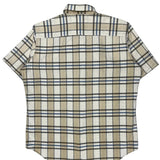Lee Checked Short Sleeve Shirt - Large Blue Cotton