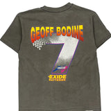 Geoff Bodine Hanes Nascar T-Shirt - Large Grey Cotton