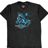 Iron Horses, Age 14-16 Harley Davidson Graphic T-Shirt - Large Black Cotton