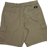 Dickies Cargo Shorts - 32W 10L Khaki Cotton
