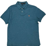 Polo By Ralph Lauren Slim Fit Polo Shirt - XL Blue Cotton